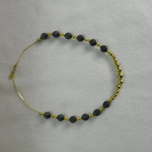 Vintage Park Lane Black and Gold Tone Beads. .Signed on tag. - Picture 4 of 8